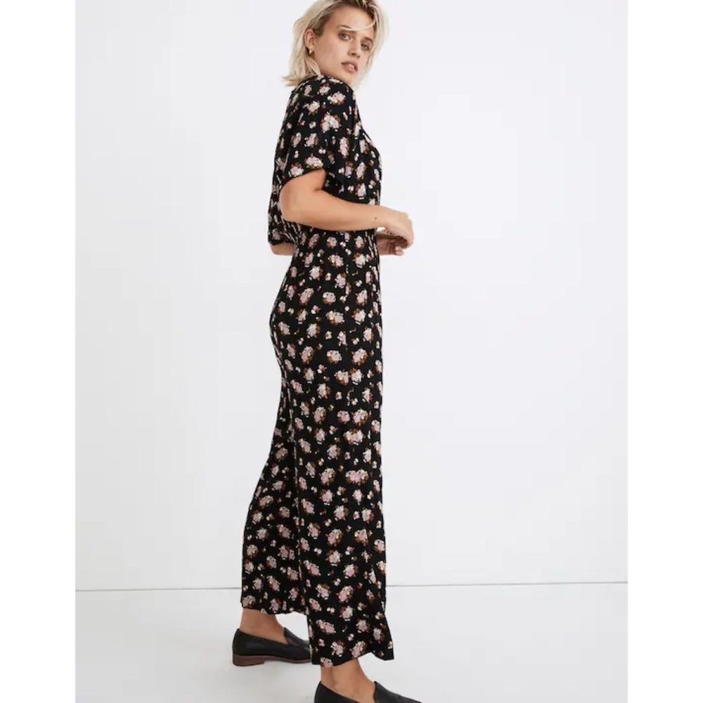 Madewell Wide Leg Floral Jumpsuit in Dandelion Bouquet - Size X-Small - Picture 2 of 13